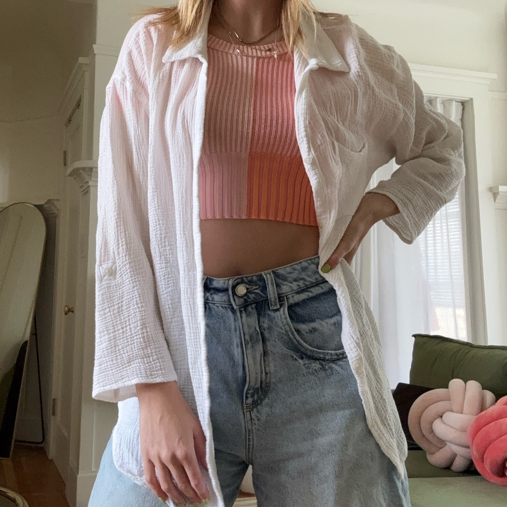 White Button-Up Shirt - Picture 2 of 3